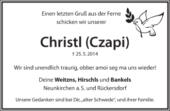 Traueranzeige von Christl  von Pegnitz-Zeitung
